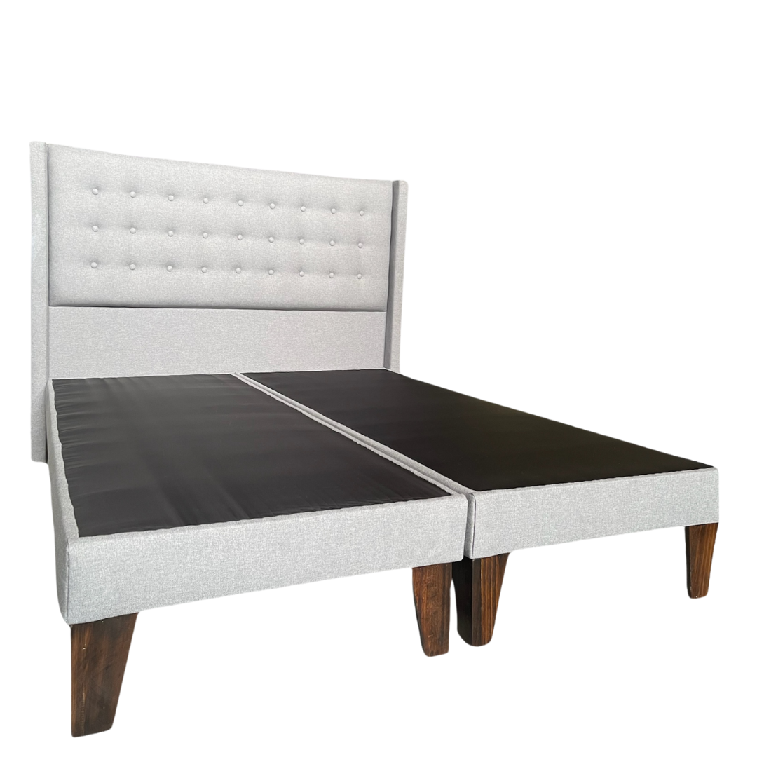 Cama 2 plazas Respaldo Botoné-0