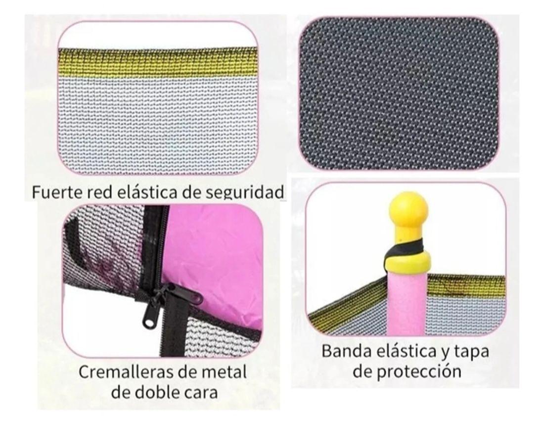 Cama elastica Trampolin Para Niñas Rosada 120X110-3