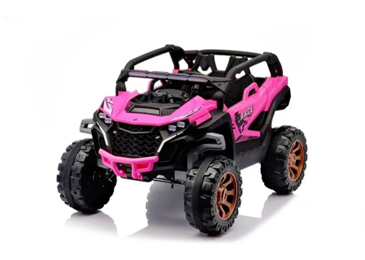 Jeep Auto 4X4 A Bateria 12V Con Control Remoto Rosa 801-0