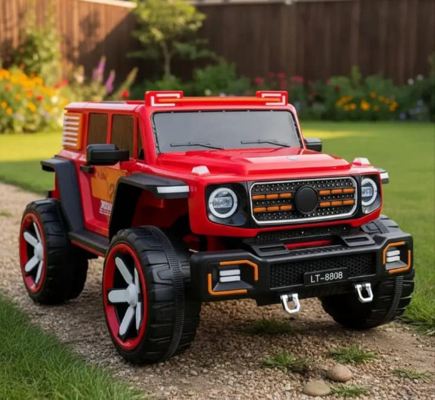 Jeep Camioneta 4X4 Todo Terreno 12v Rojo-2