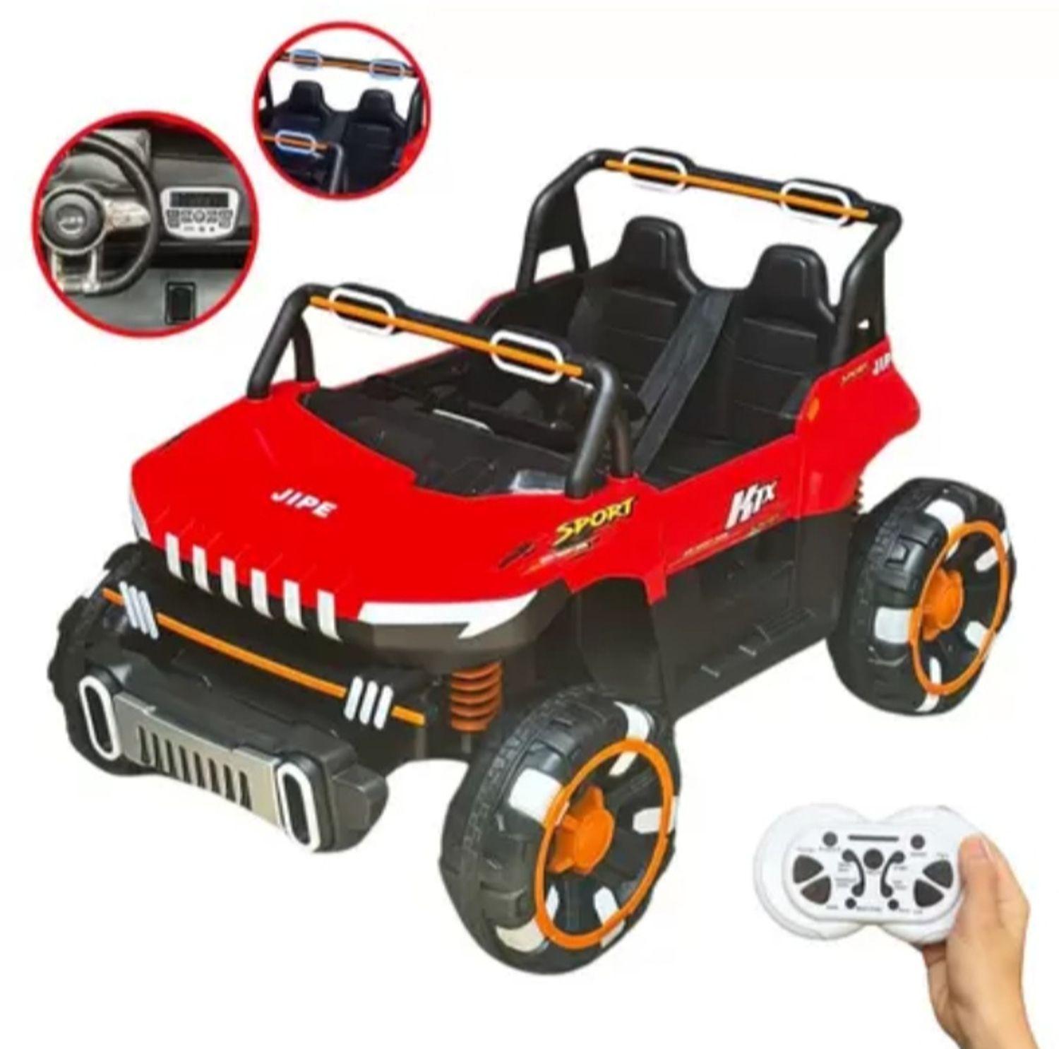 Jeep Auto A Bateria 4X4 Para Niños Rojo-4