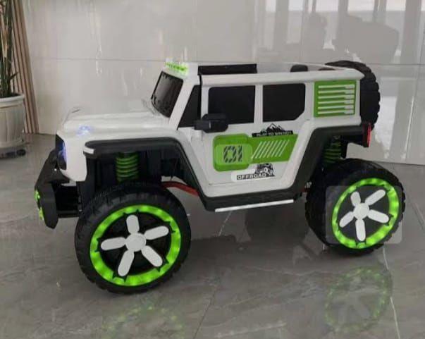 Jeep Camioneta 4X4 Todo Terreno 12V Blanco-2