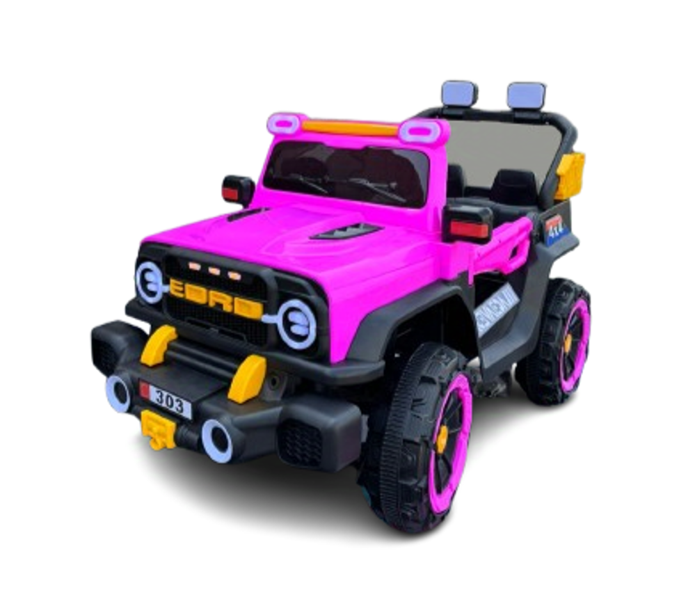 Jeep Auto A Bateria  12V Con Control Remoto Rosa  Modelo 303-2