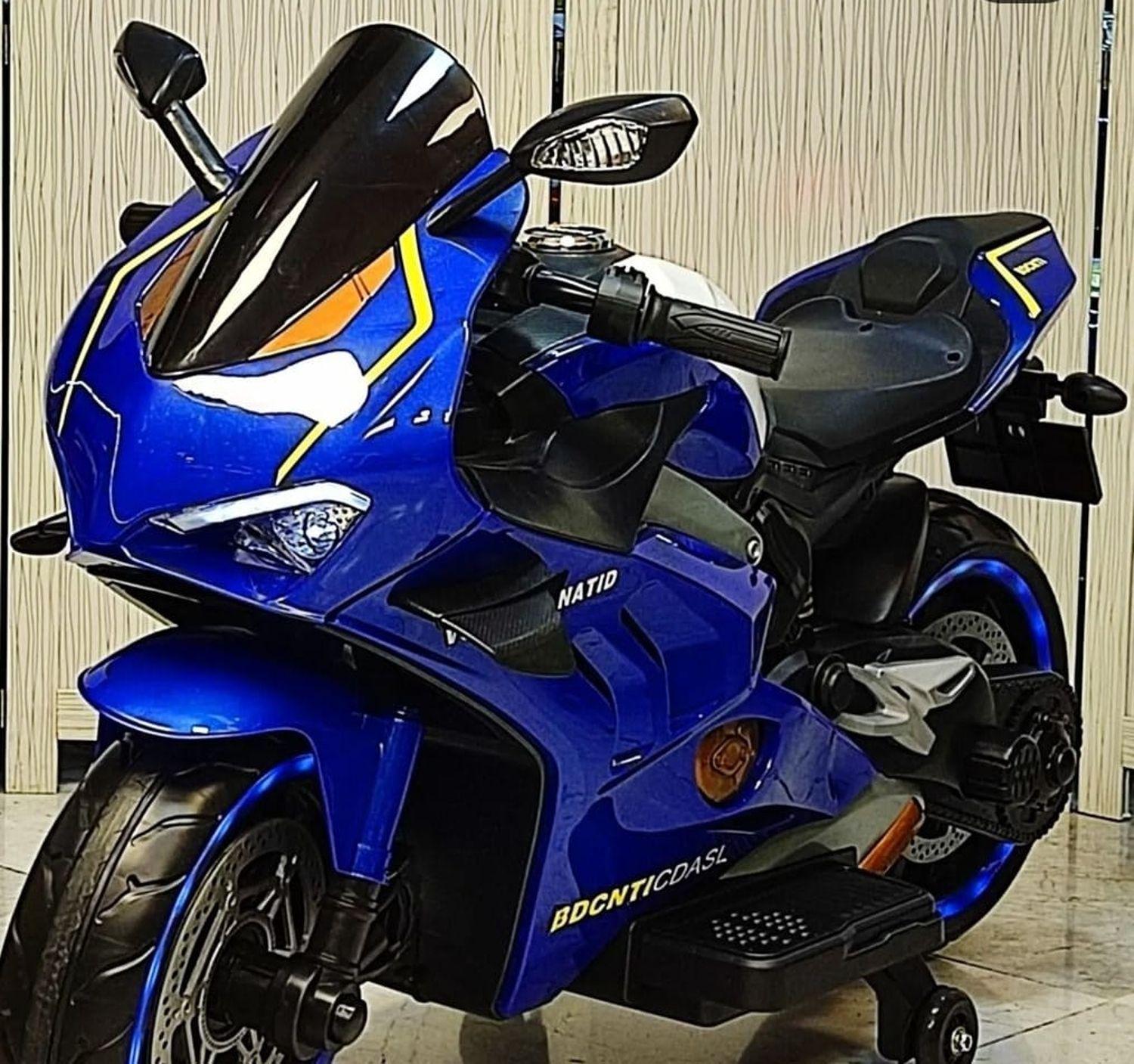 Moto Electrica Para Niños a Bateria 12V Azul-1