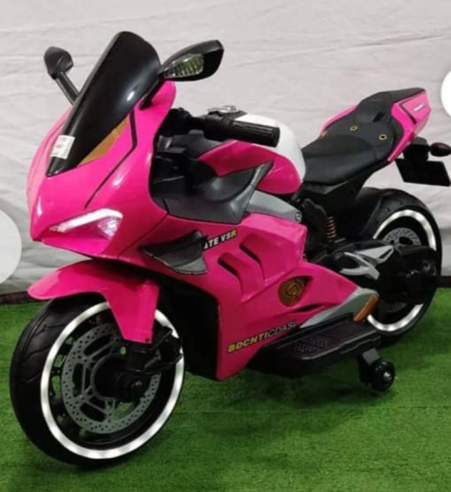 Moto Electrica Para Niñas A Bateria 12V Rosa-1