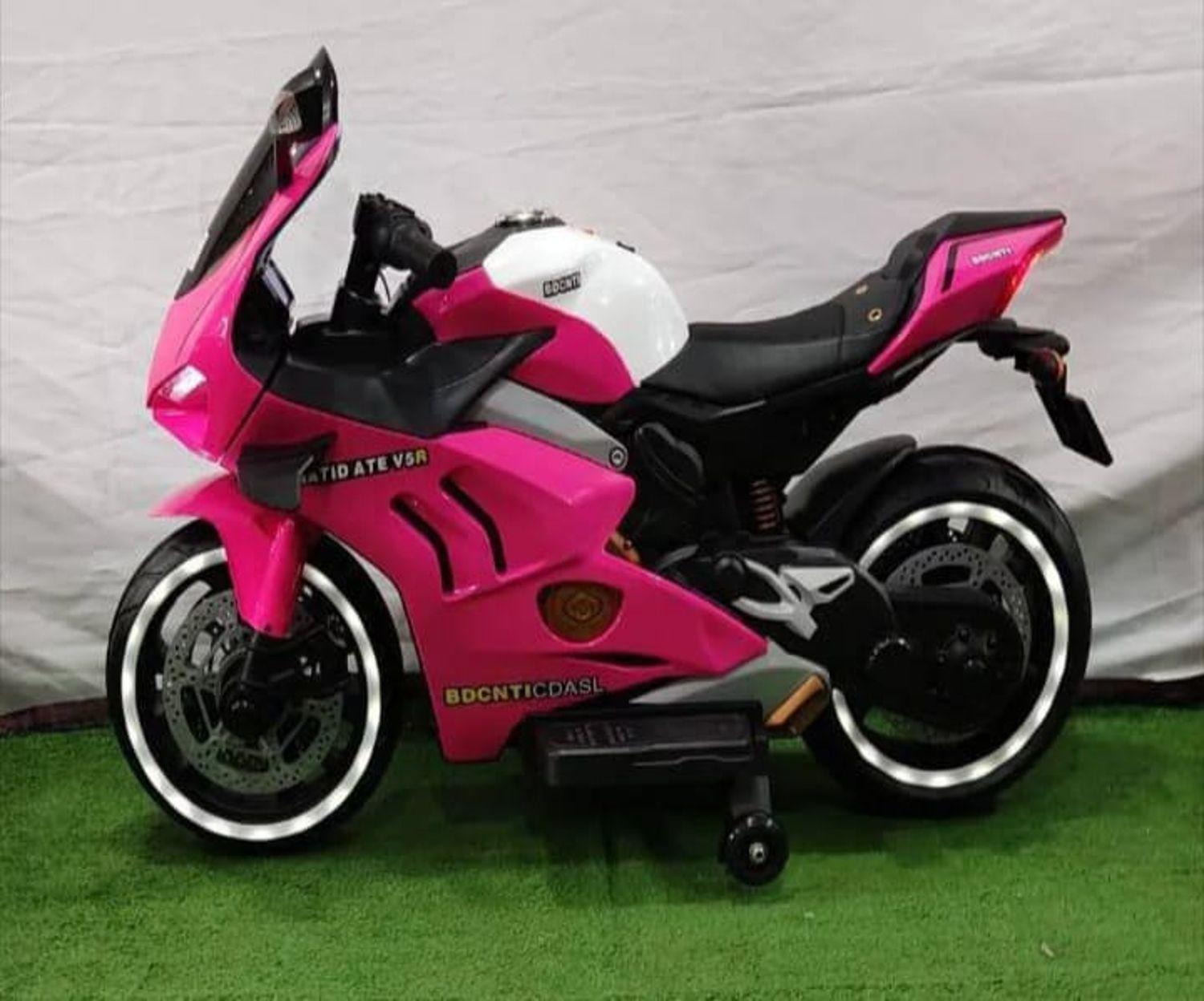 Moto Electrica Para Niñas A Bateria 12V Rosa-2