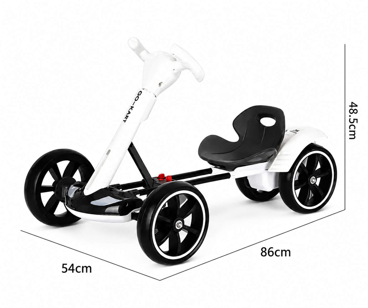 Auto Electrico Go Kart Ajustable Plegable Luces Y Bluetooth Amarillo-3