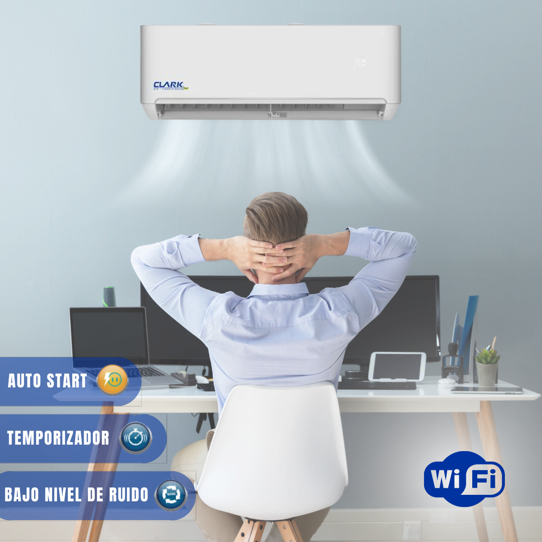 AIRE ACONDICIONADO SPLIT MURO INVERTER 9.000BTU/hr. CLARK-3