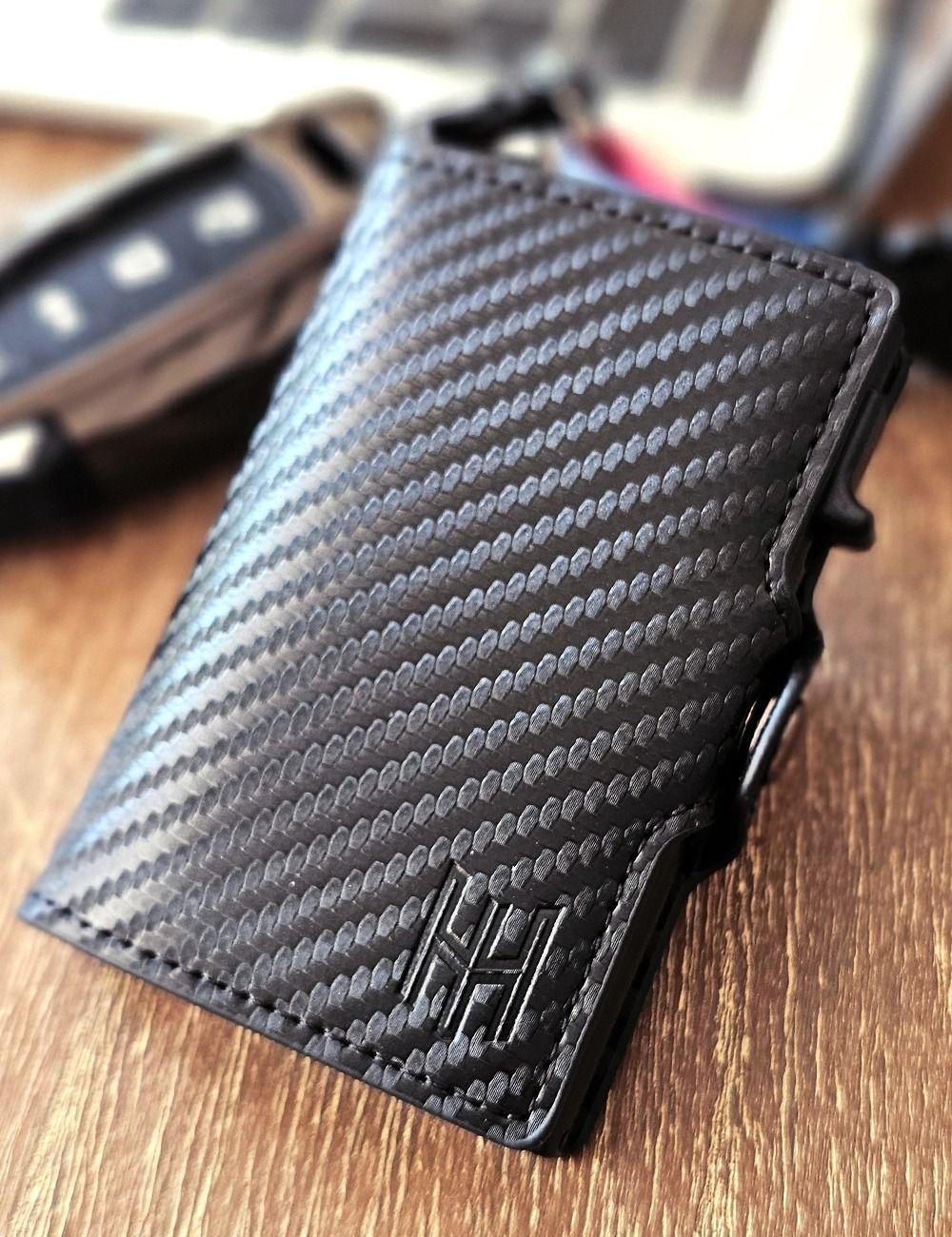 Billetera Hombre Smart compacta tarjetero bloqueo RFID anti clonación-2