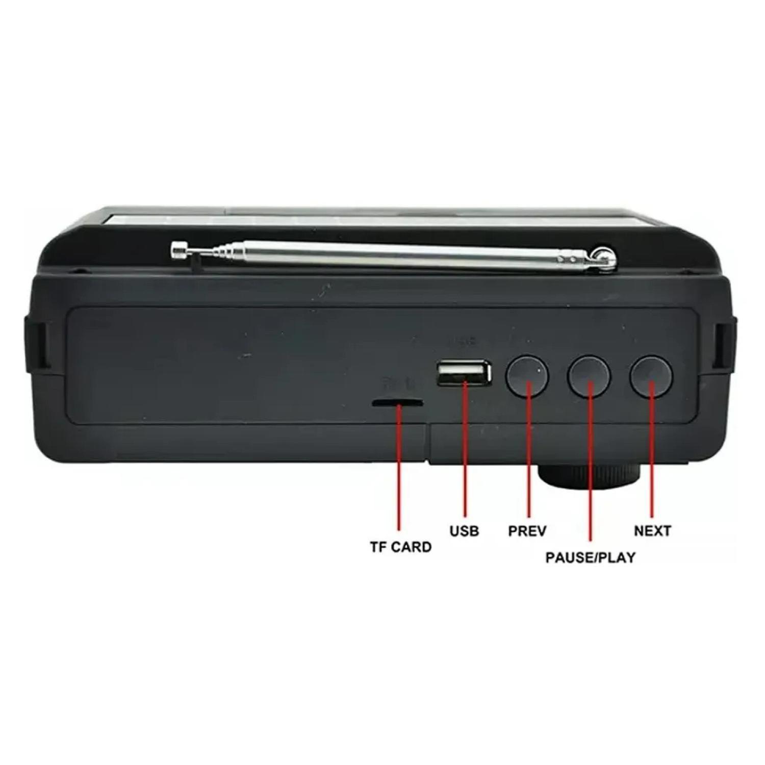Radio Portatil Recargable Solar LED USB SW AM FM-4