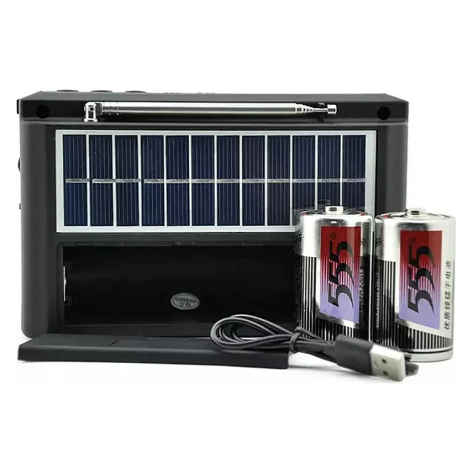Radio Portatil Recargable Solar LED USB SW AM FM-5