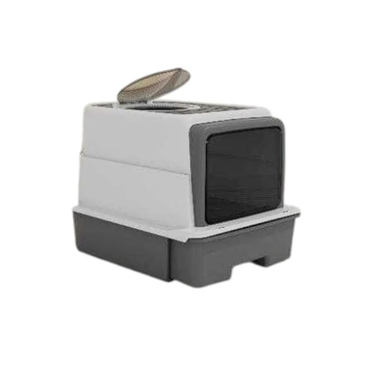 Arenero Con Cajon Deslizable Doble Acceso Para Gatos Mascotas-3