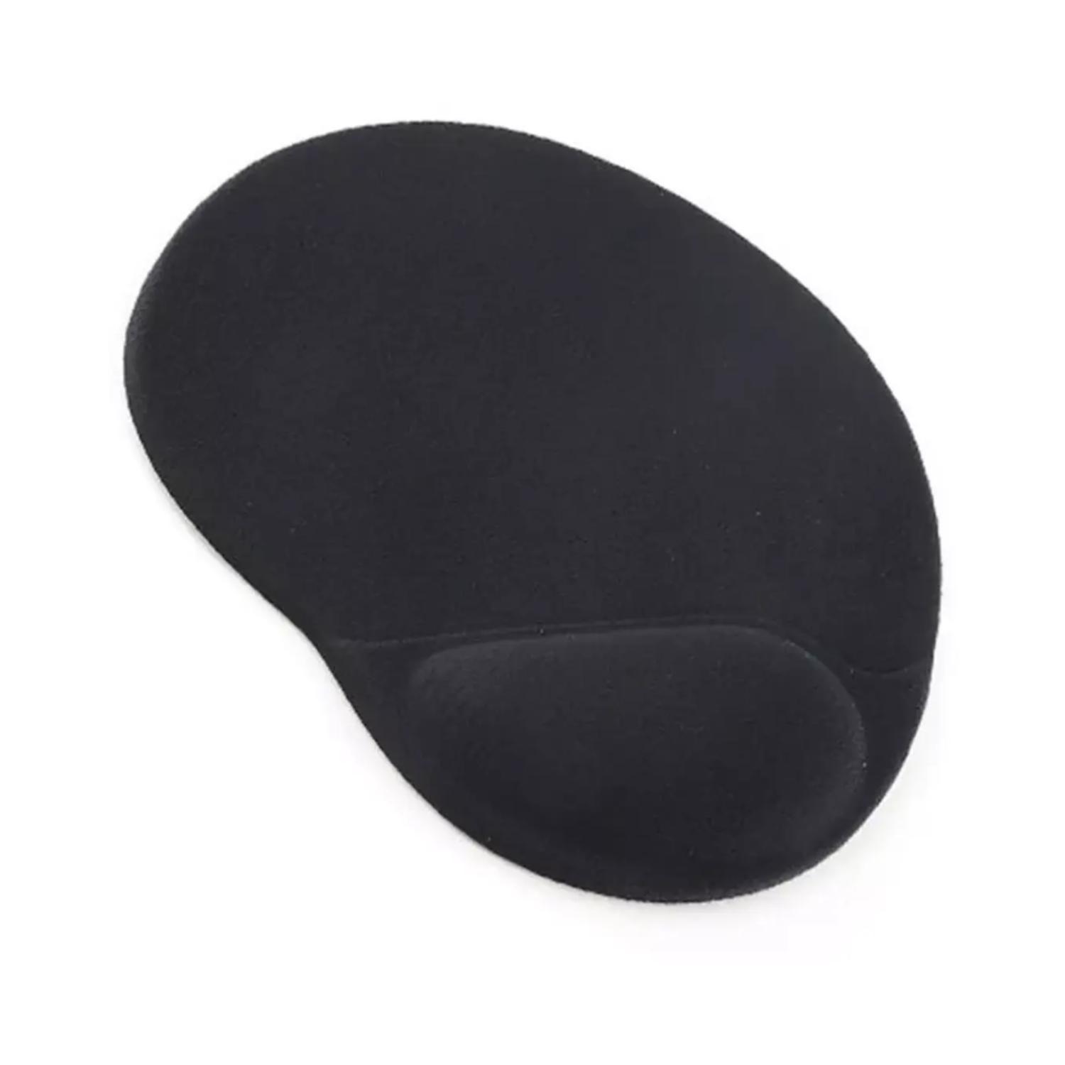 MousePad Con Apoya Muñecas De Gel Redondo Comodo Negro Ultra-0