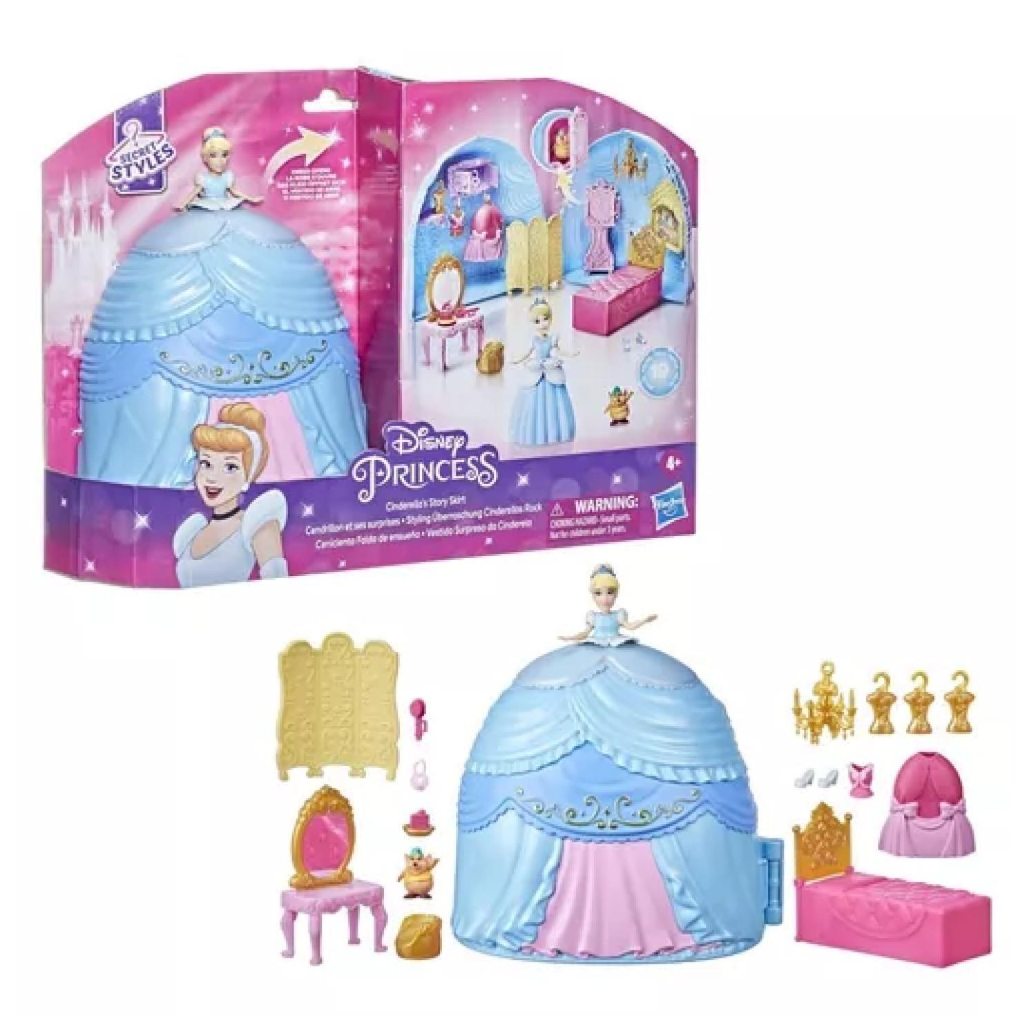 Juguete Muñeca Princesa Cenicienta Falda Ensueño Accesorios-2