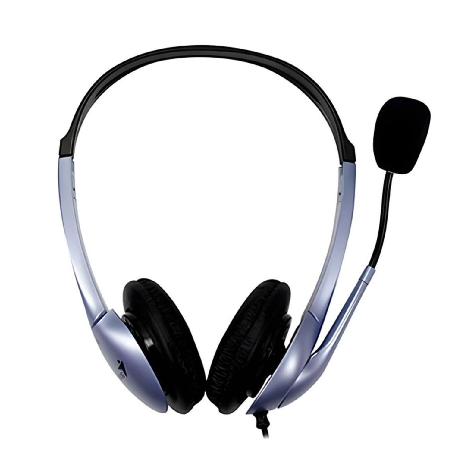 Audifono Headset  Microfono 2 Jack 3.5 PC HS-04S Gris Genius-2