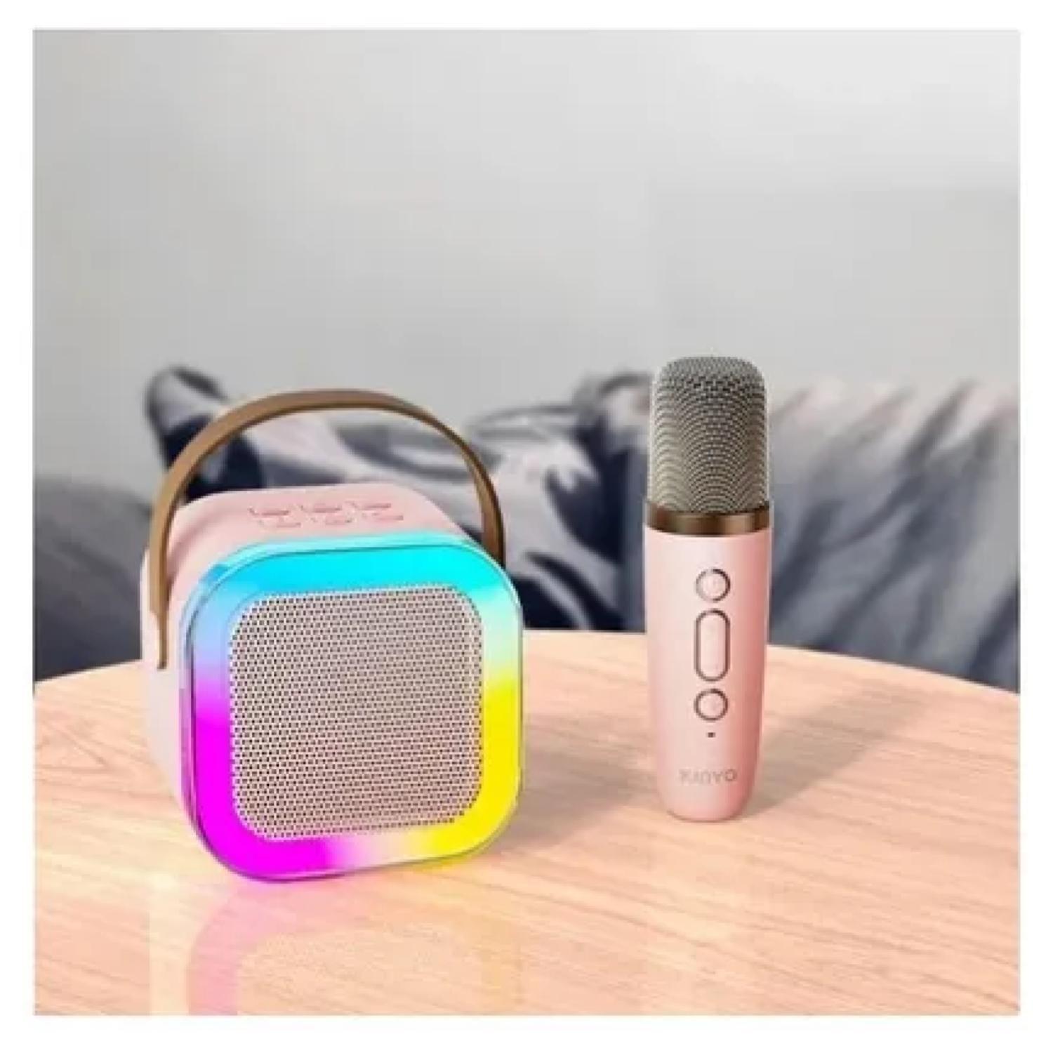 Juguete Parlante Karaoke Bluetooth Interactivo Rosa Infantil-2