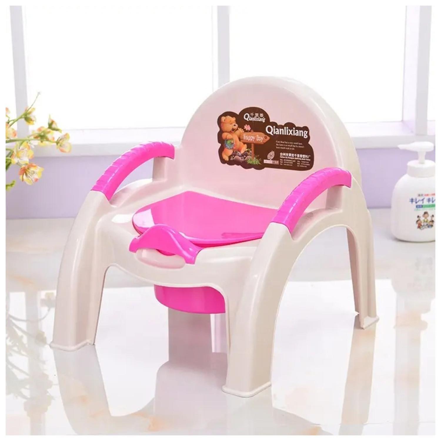 Pelela Silla De Bebes Baño Tapa Desmontable Blanco Rosado-2