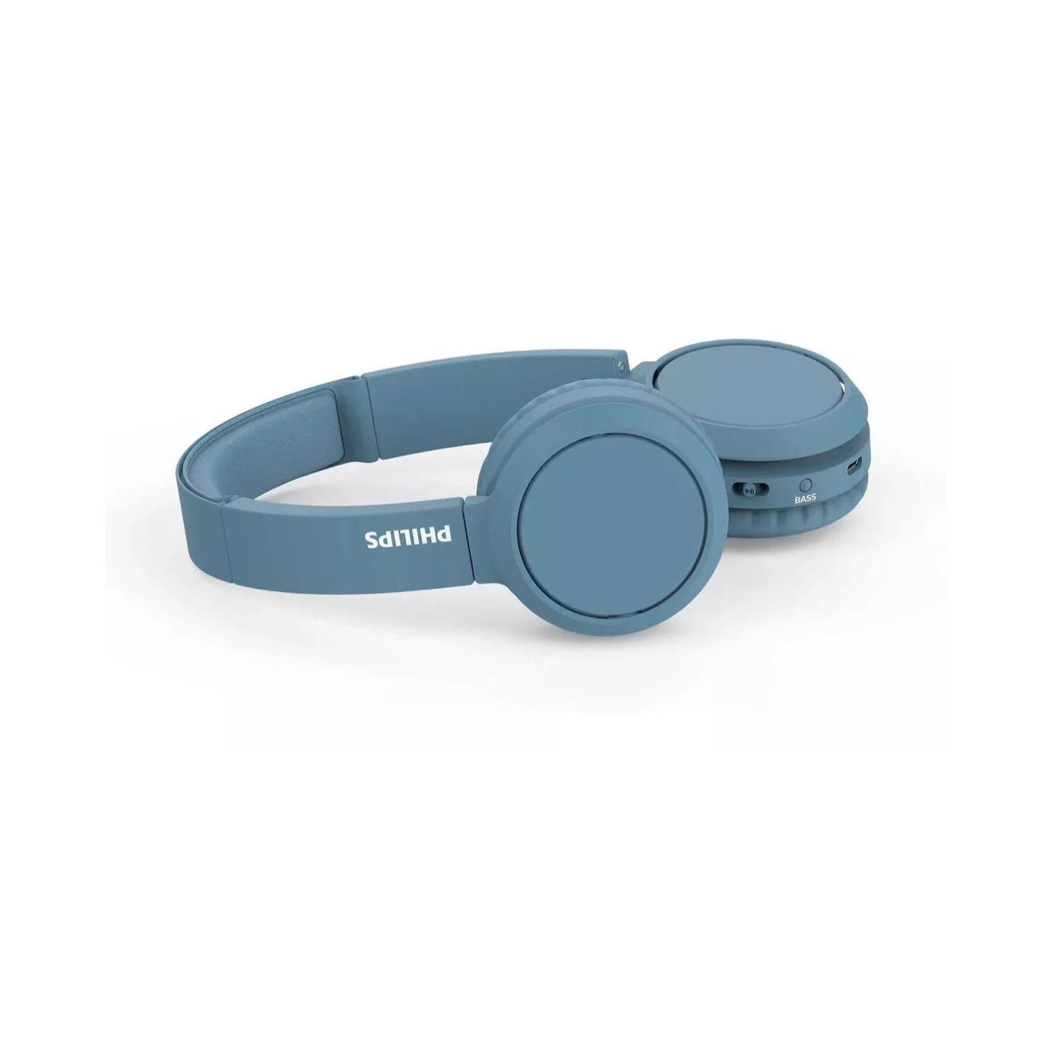 Audifonos Bluetooth Over Ear Azul Bass TAH4205-3