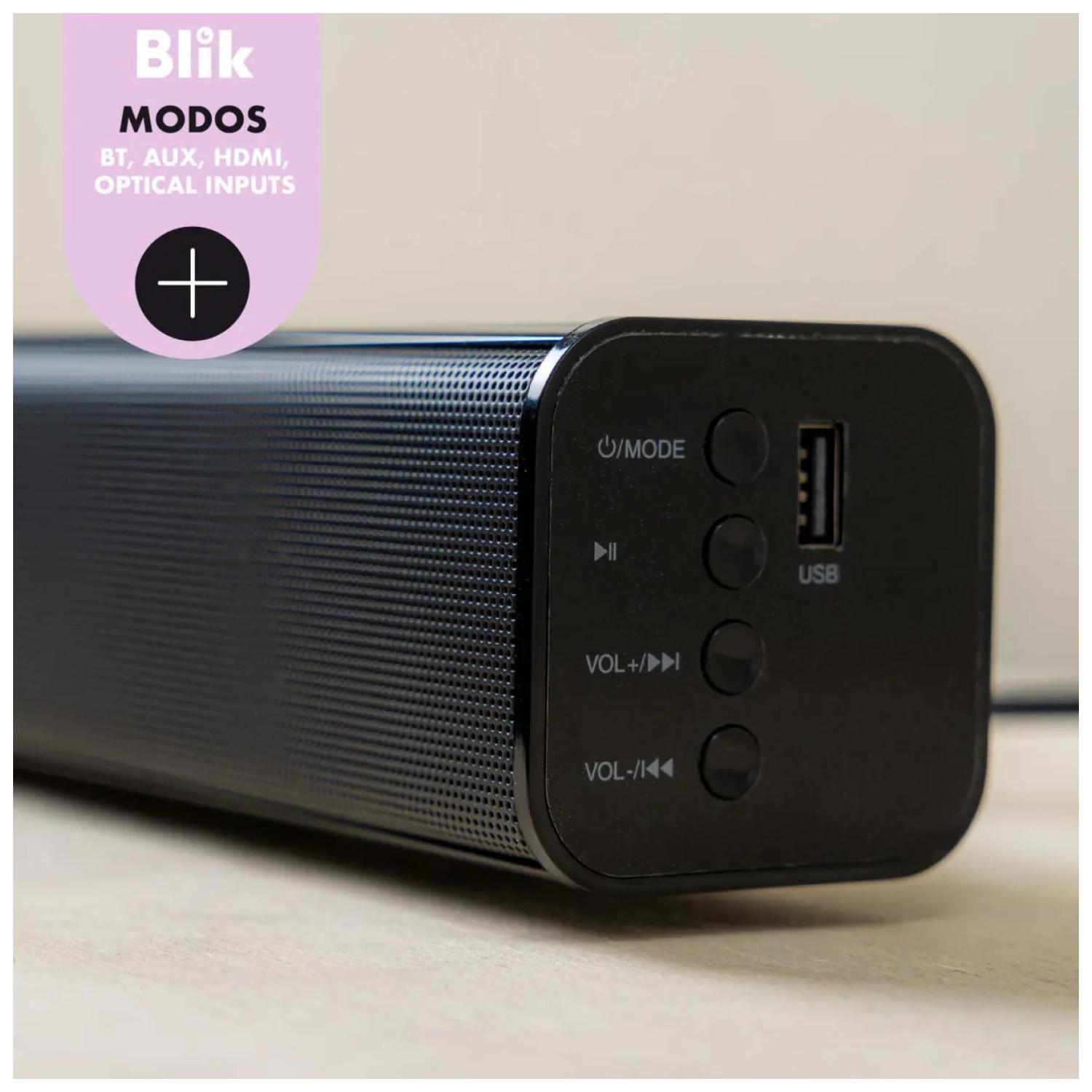 Barra De Sonido 24W Bluetooth Negro Surreal24-2