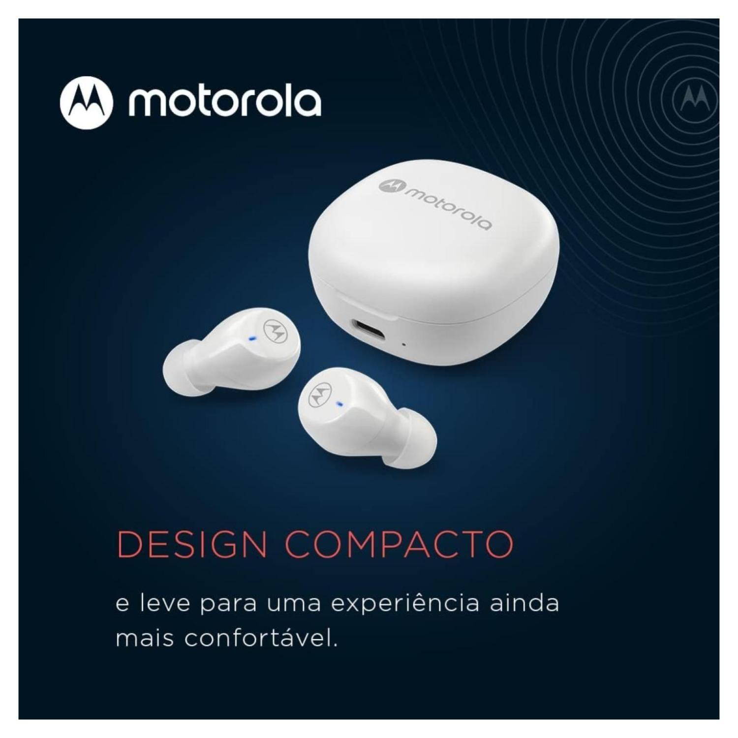 Audifonos Bluetooth TW IPX5 Recargables Moto Buds 105 Blanco-2
