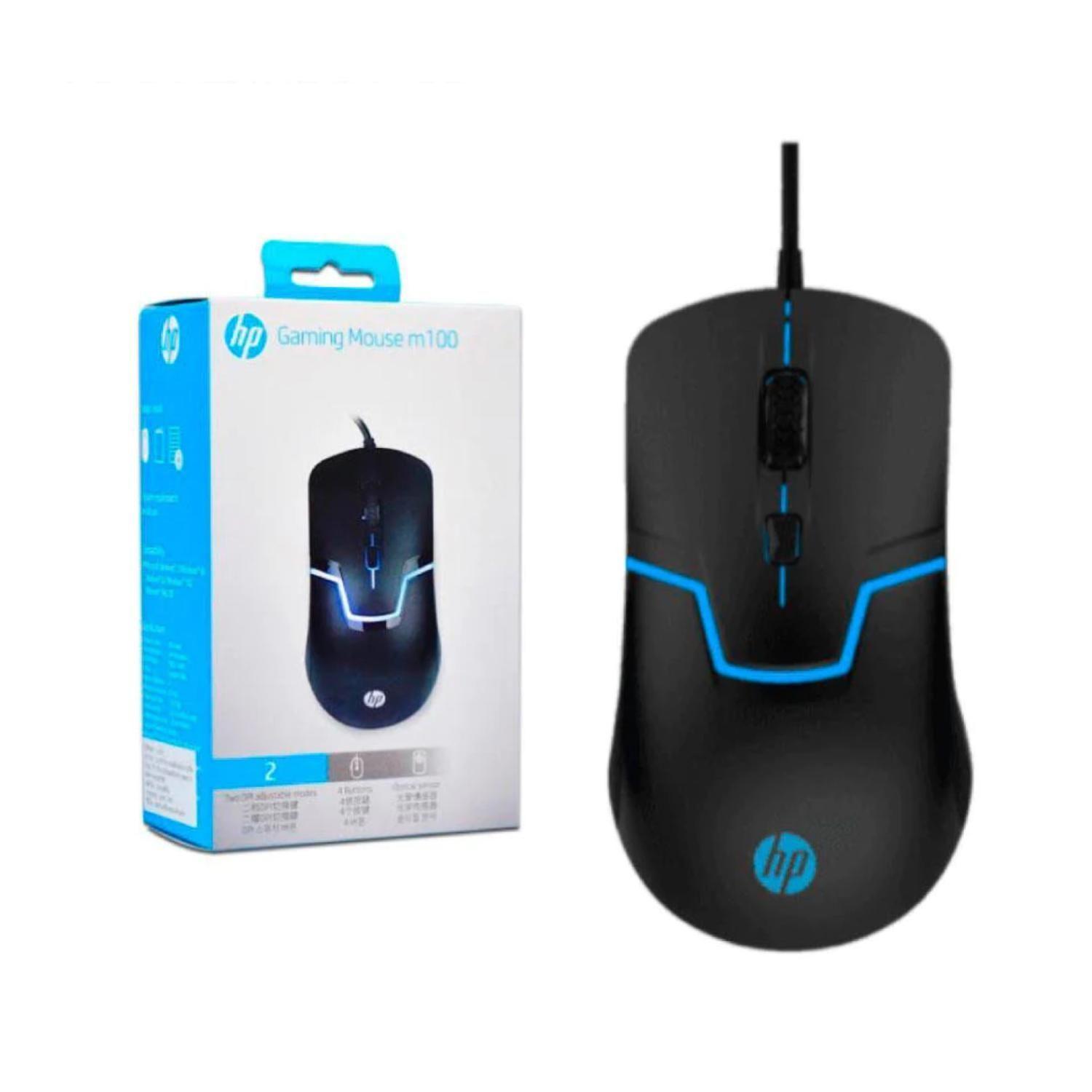 Mouse Gamer RGB 5 Botones 3200 DPI M100 HP Negro-2