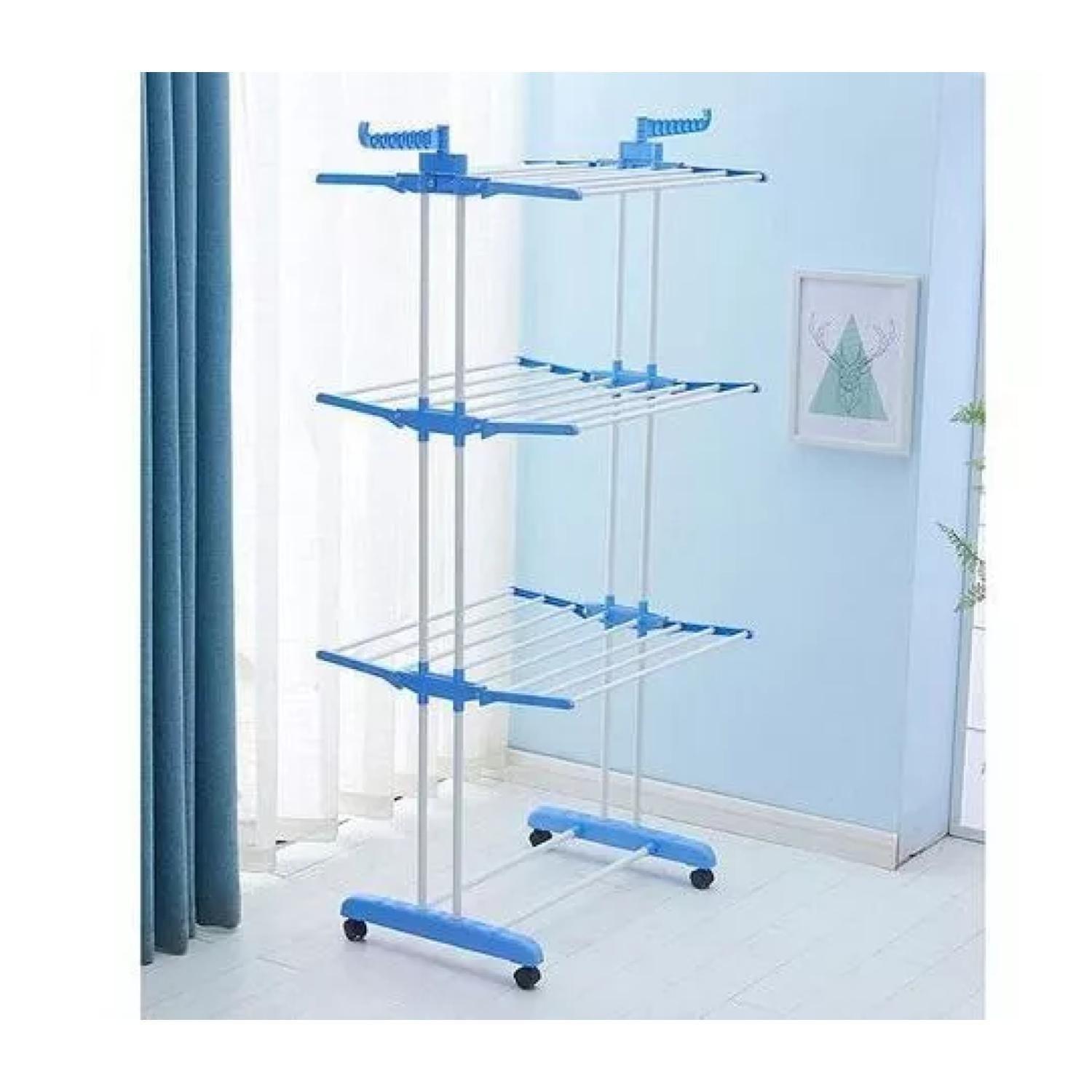 Tendedero De ropa Perchero Colgador Plegable 3 Niveles-3