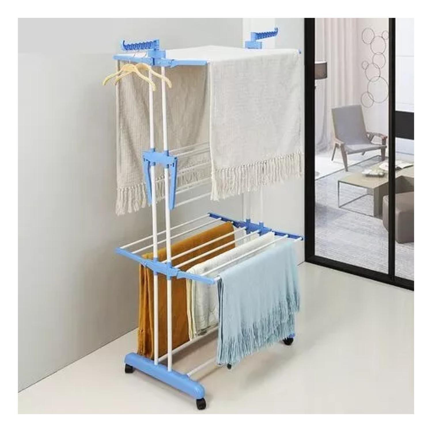 Tendedero De ropa Perchero Colgador Plegable 3 Niveles-4