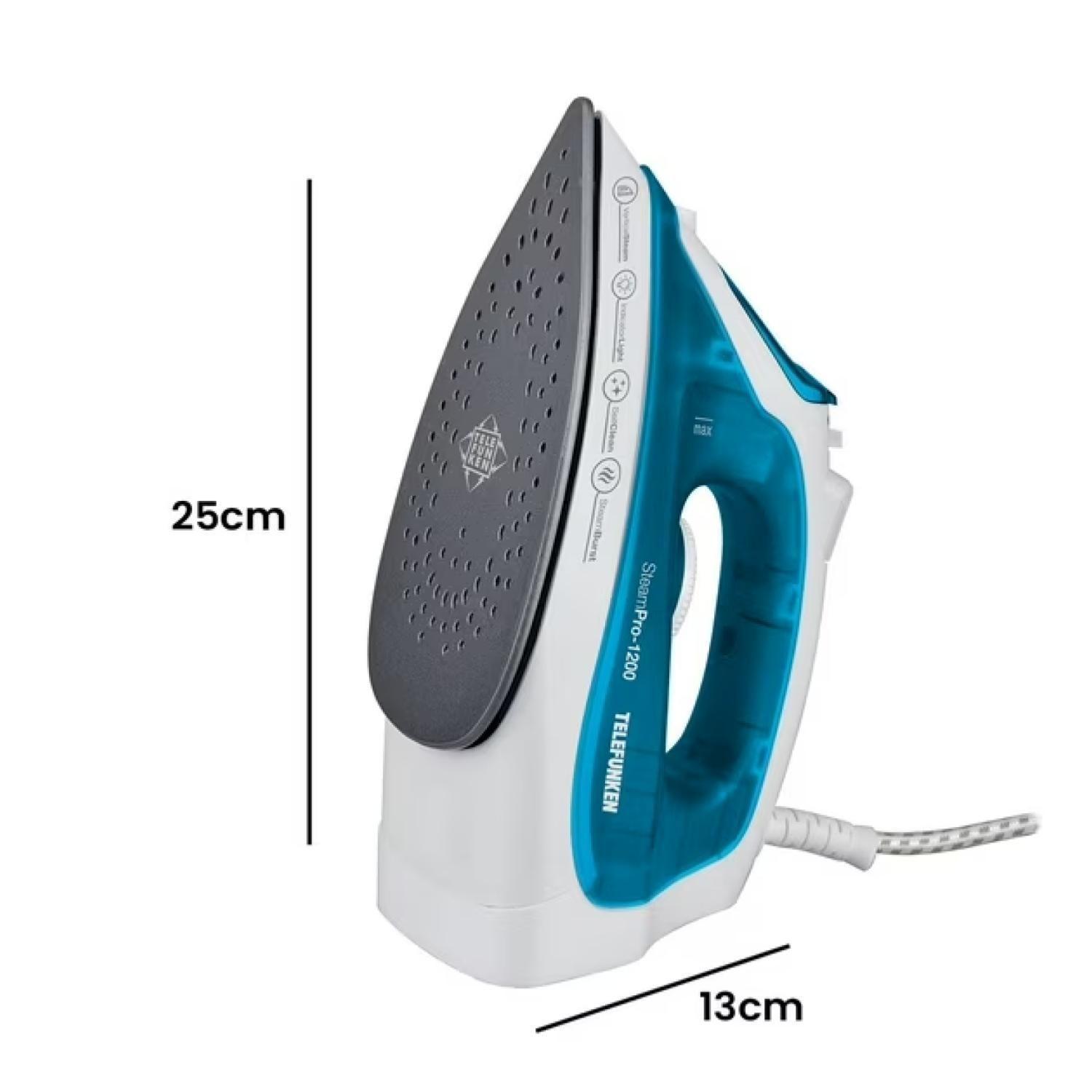 Plancha A Vapor 1200W 210ml Celeste Steampro 1200-3
