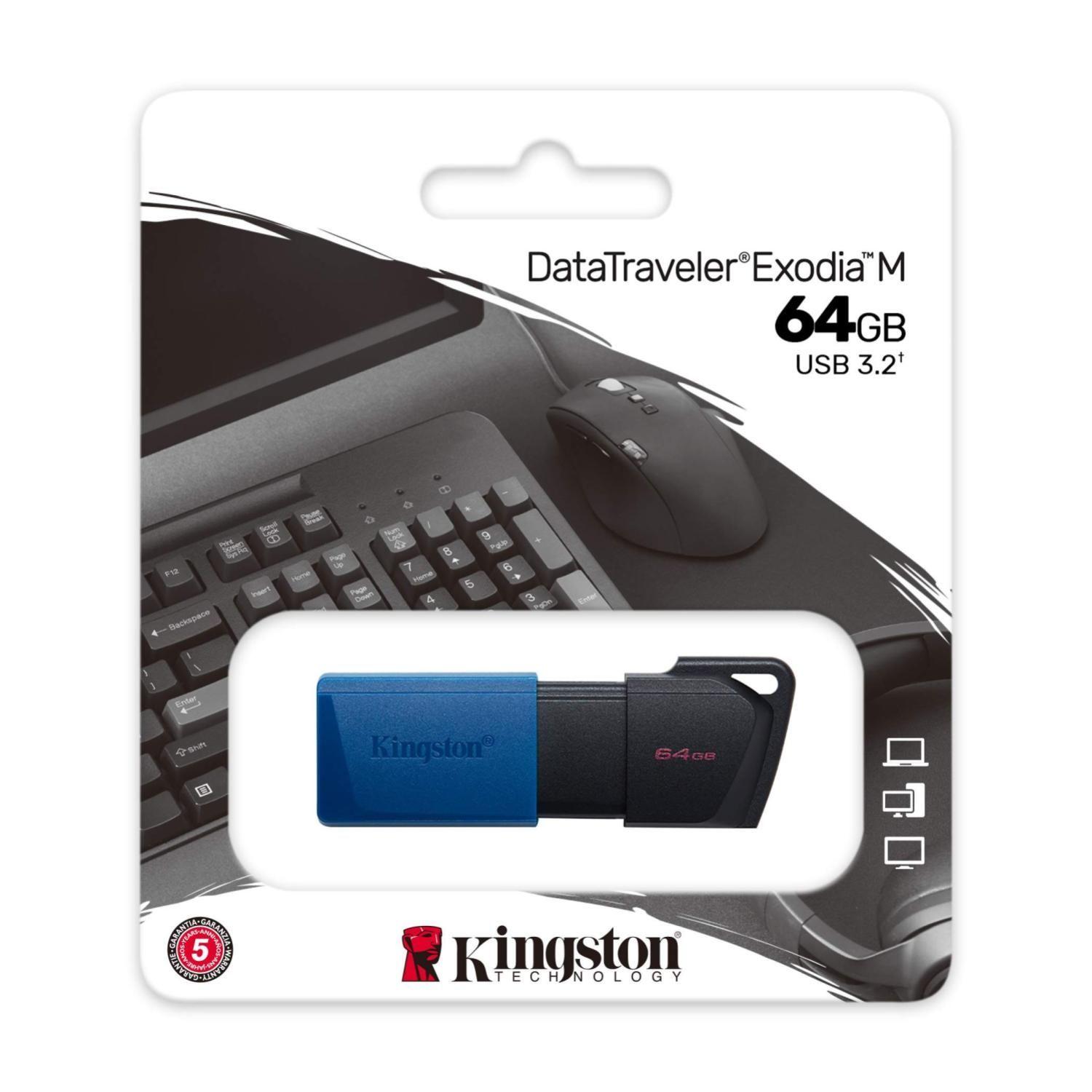 Pendrive USB 3.2 64Gb Azul Exodia M3.2-2