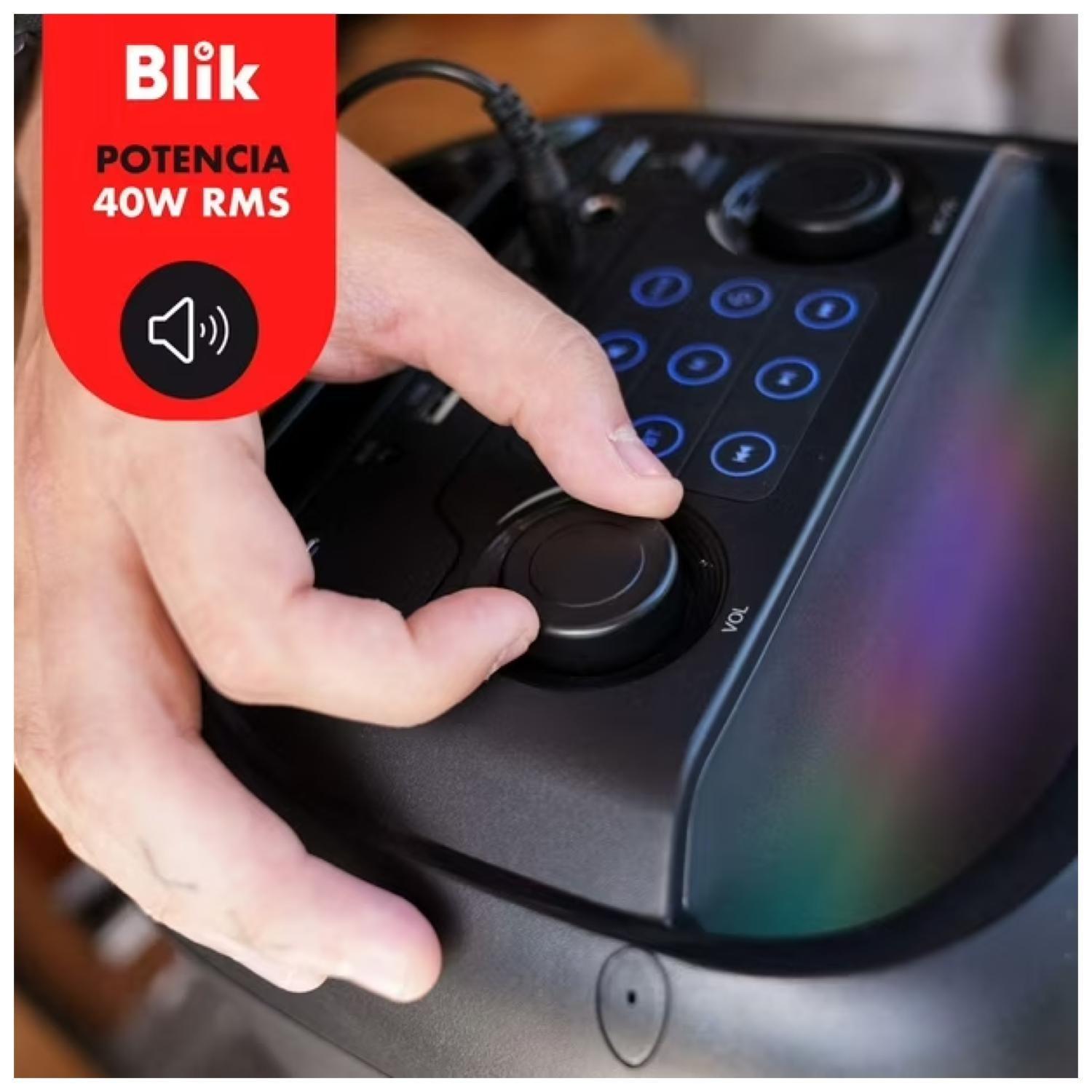 Parlante Bluetooth Portatil 40W RGB Lightmax6-3