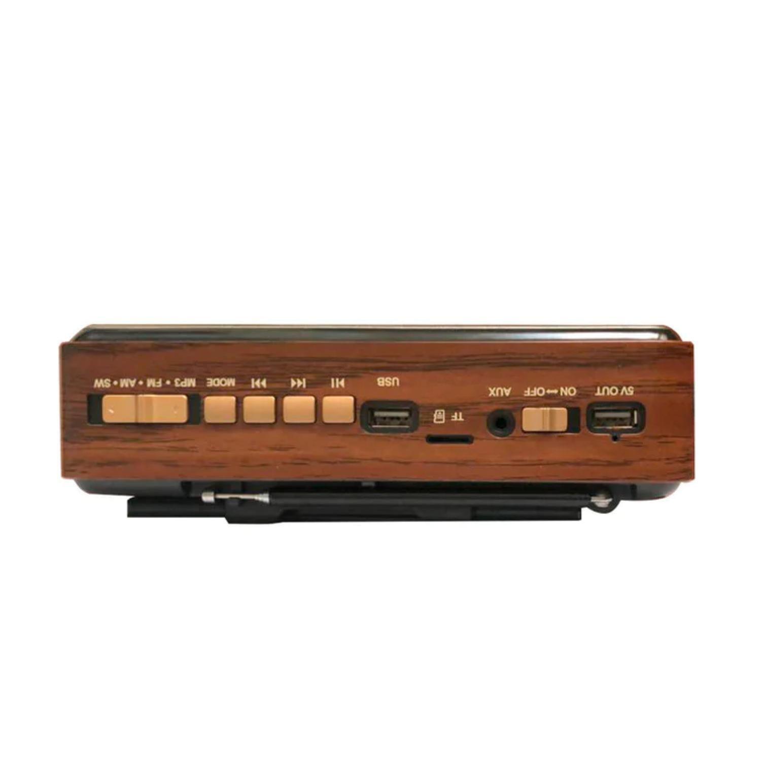 Radio Parlante Bluetooth AUX USB FM AM SW Vintage-3