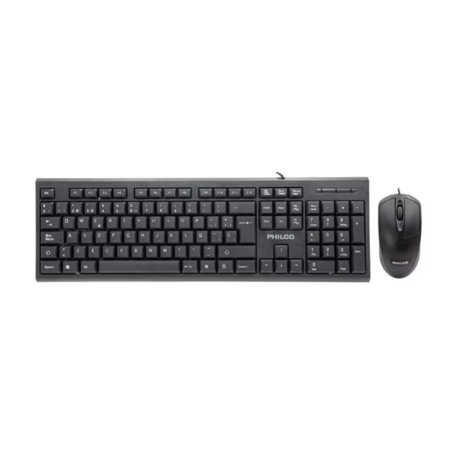 Kit Teclado 104 Teclas Y Mouse 1200DPI 3 Botones Negro-2