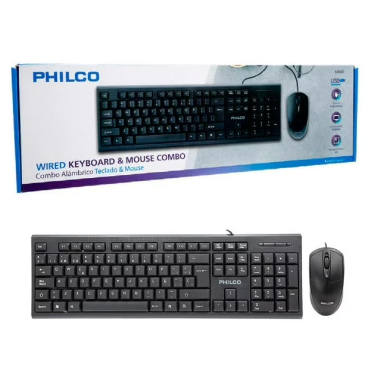 Kit Teclado 104 Teclas Y Mouse 1200DPI 3 Botones Negro-3