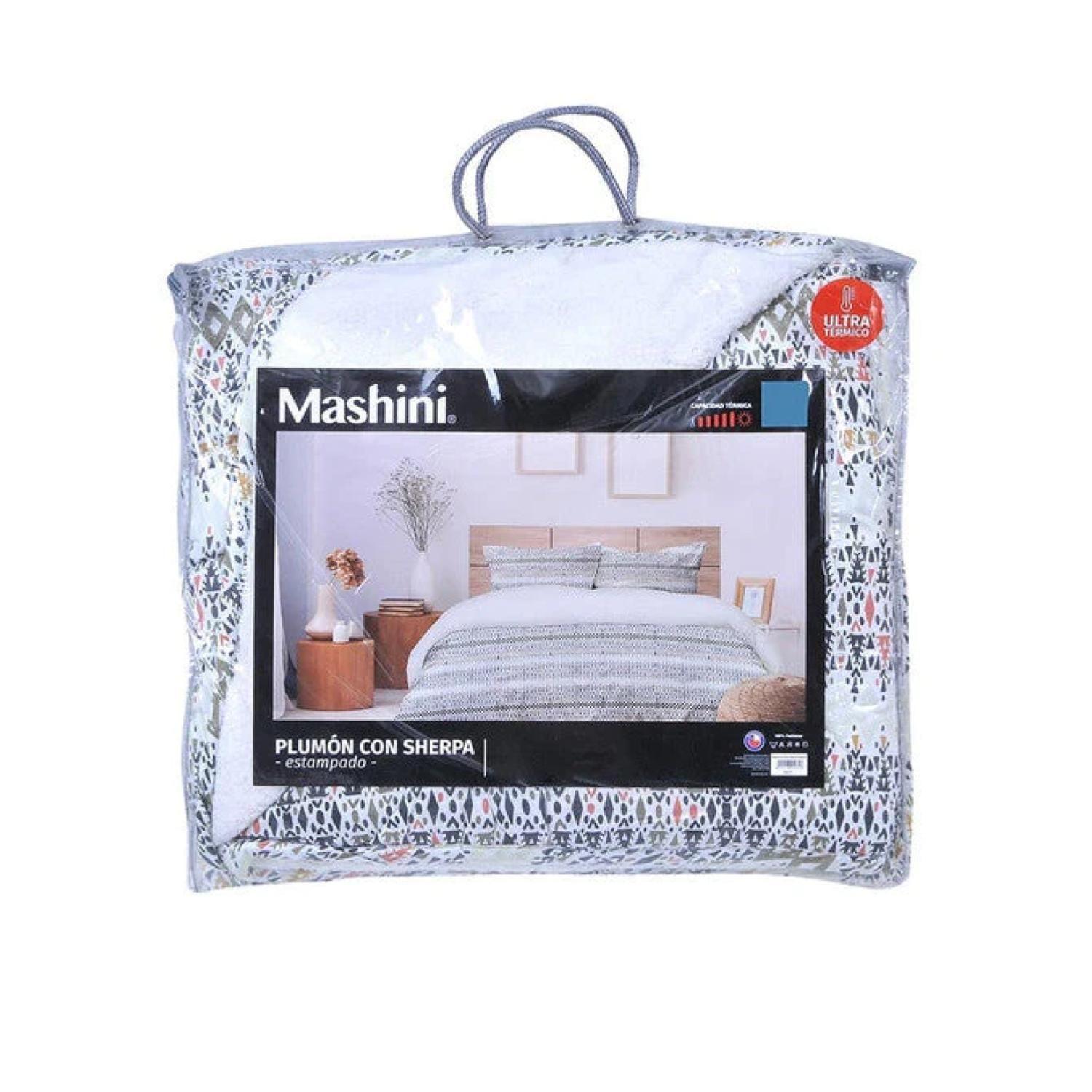 Plumon 1.5 Plazas 180X240cm Microfibra Palma Estampado Mashini-0
