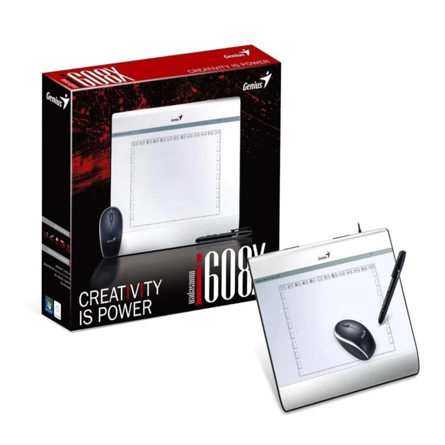 Tableta Digitalizadora USB 15X20cm Gris I608X Genius-5
