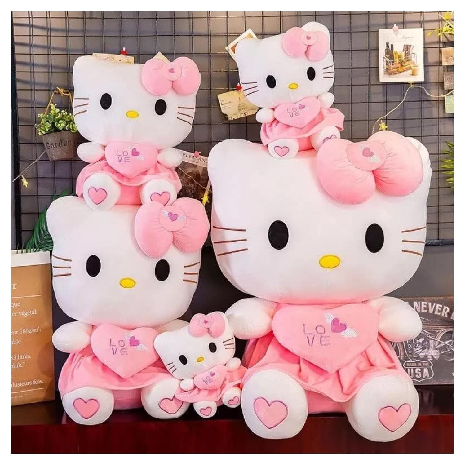 Juguete Peluche Hello Kitty Con Corazon 20cm Rosado Infantil-3