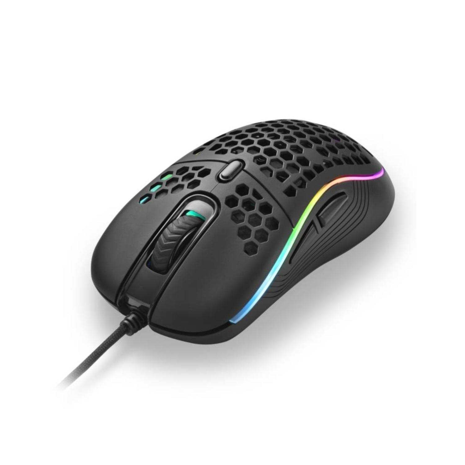 Mouse Gamer USB RGB 6B 6400 DPI HoneyComb Monster Games-2