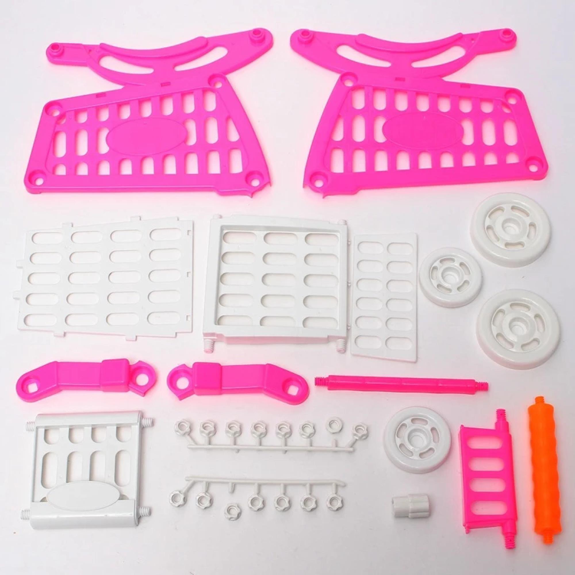 Juguete Set Carrito De Compras Con Accesorios 56 Piezas Rosado-2