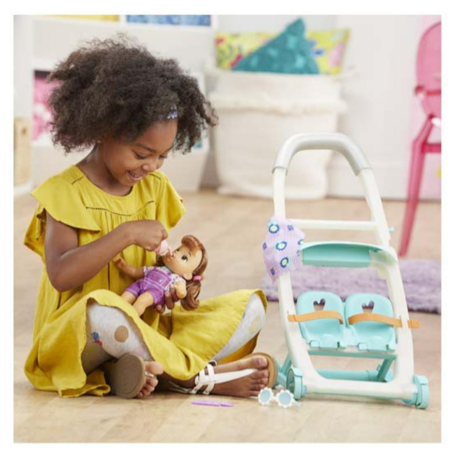 Juguete Muñeca Lucy Castaña Baby Alive Con Coche Y Accesorios-3