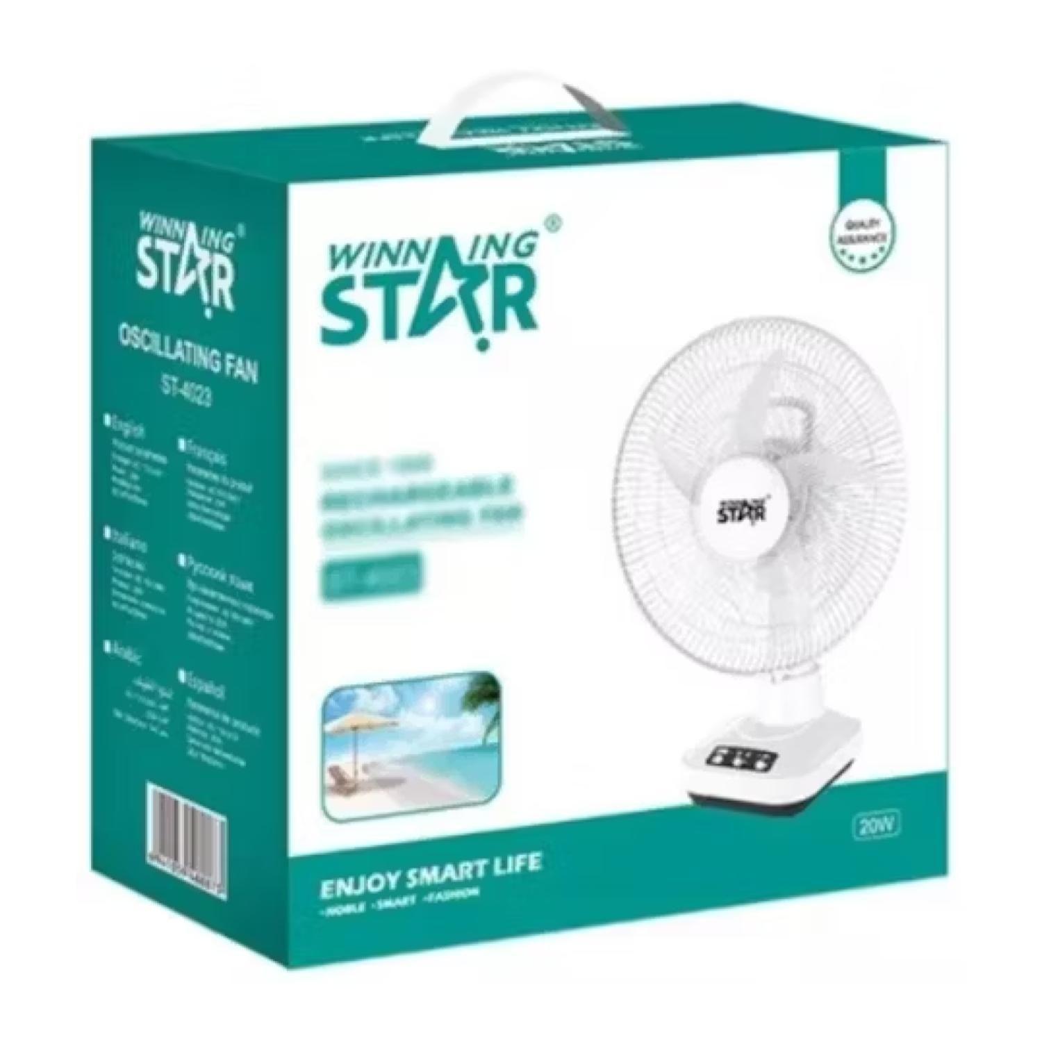 Ventilador De Mesa Recargable 12" 20W 5A 2V ST-4023-0