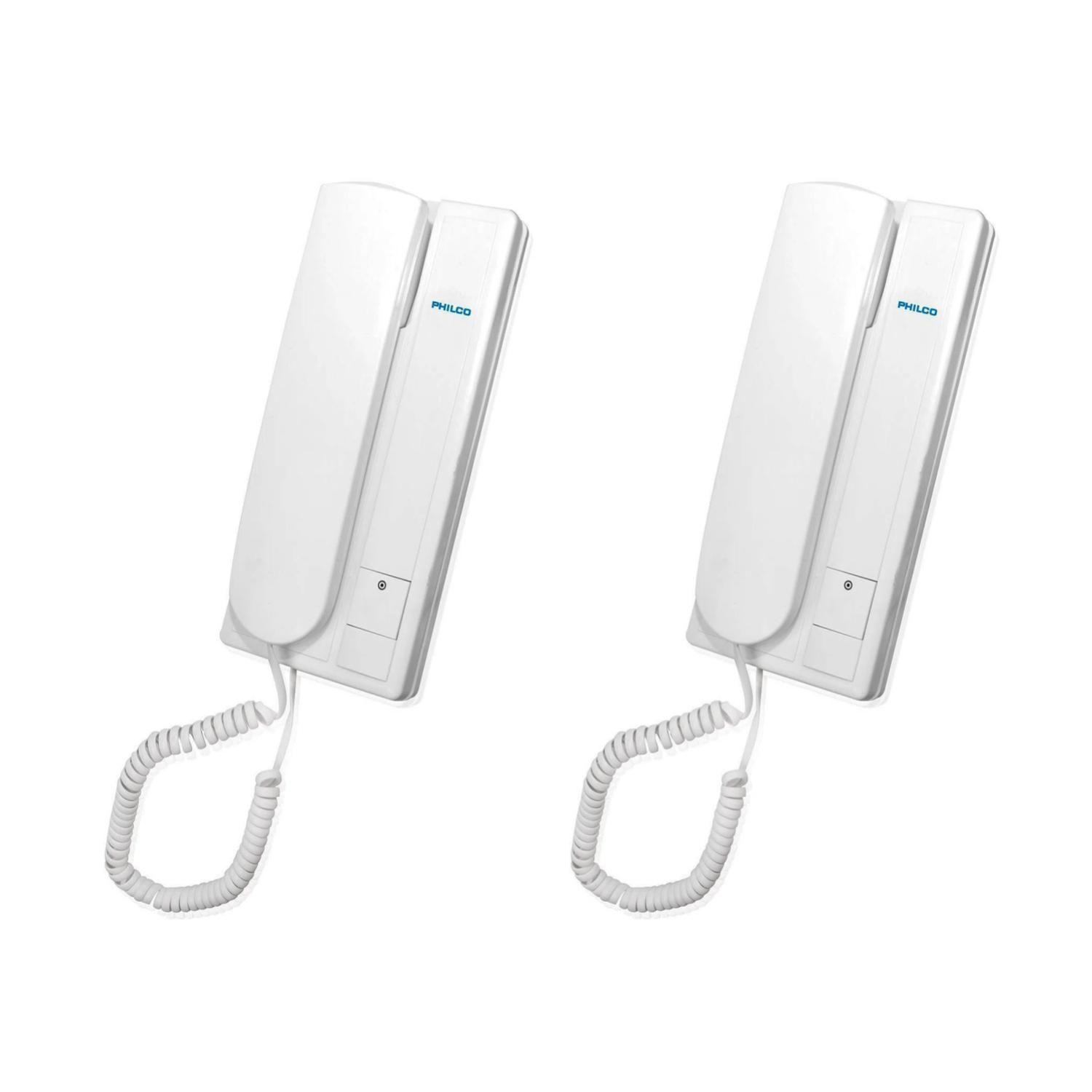 Pack 2 Citofonos Intercomunicadores Punto A Punto 200Mts De Distancia Blanco Philco-0