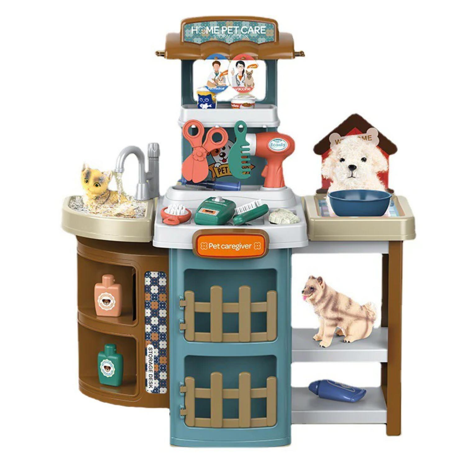Juguete Set Maleta Veterinaria 49 Piezas 2 En 1 Infantil Azul-2