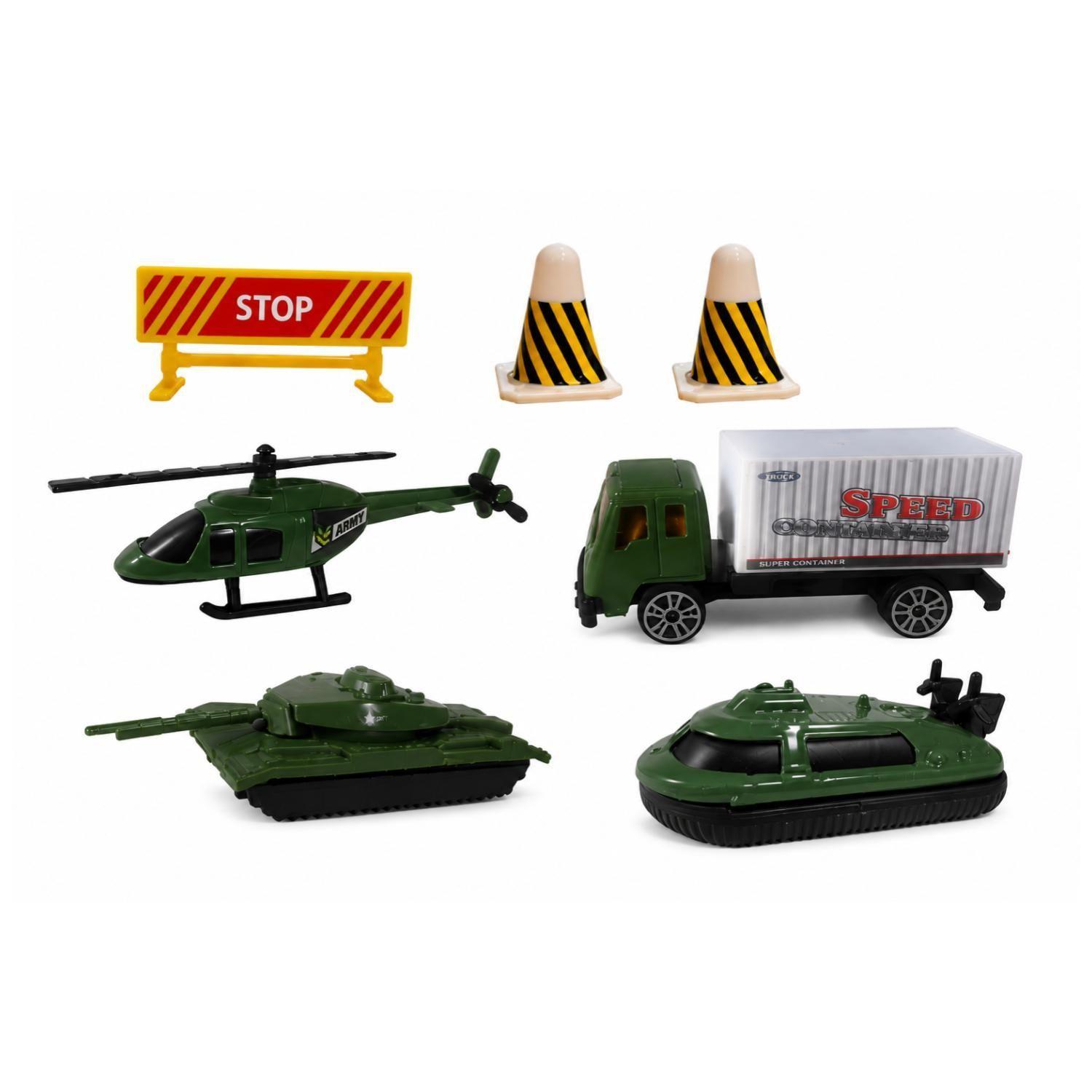 Juguete Camion Militar 8Pzas Con Mat 50x50cm Infantil-3