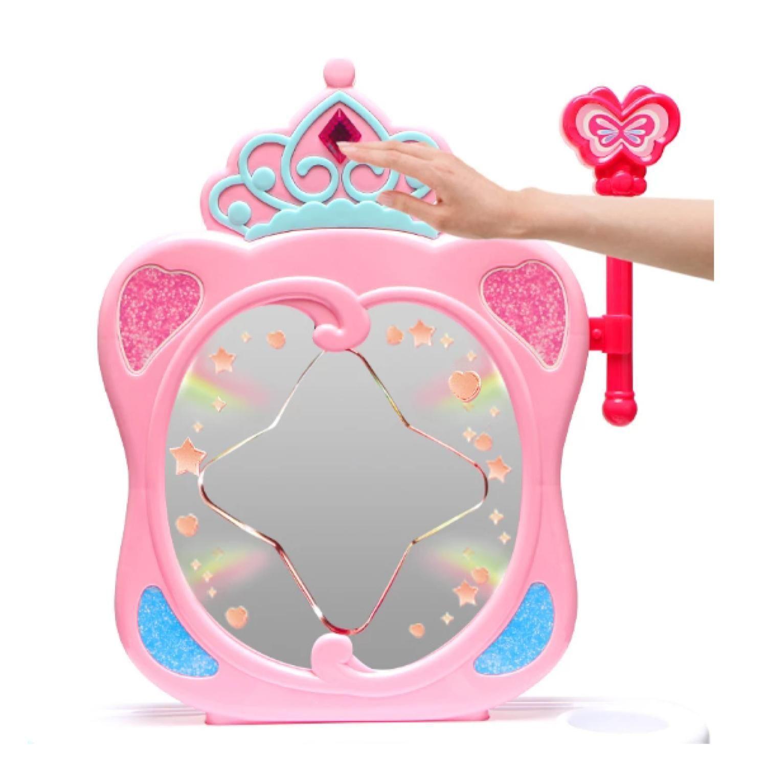 Juguete Tocador Maquillaje Infantil Rosado Princesas Disney-2