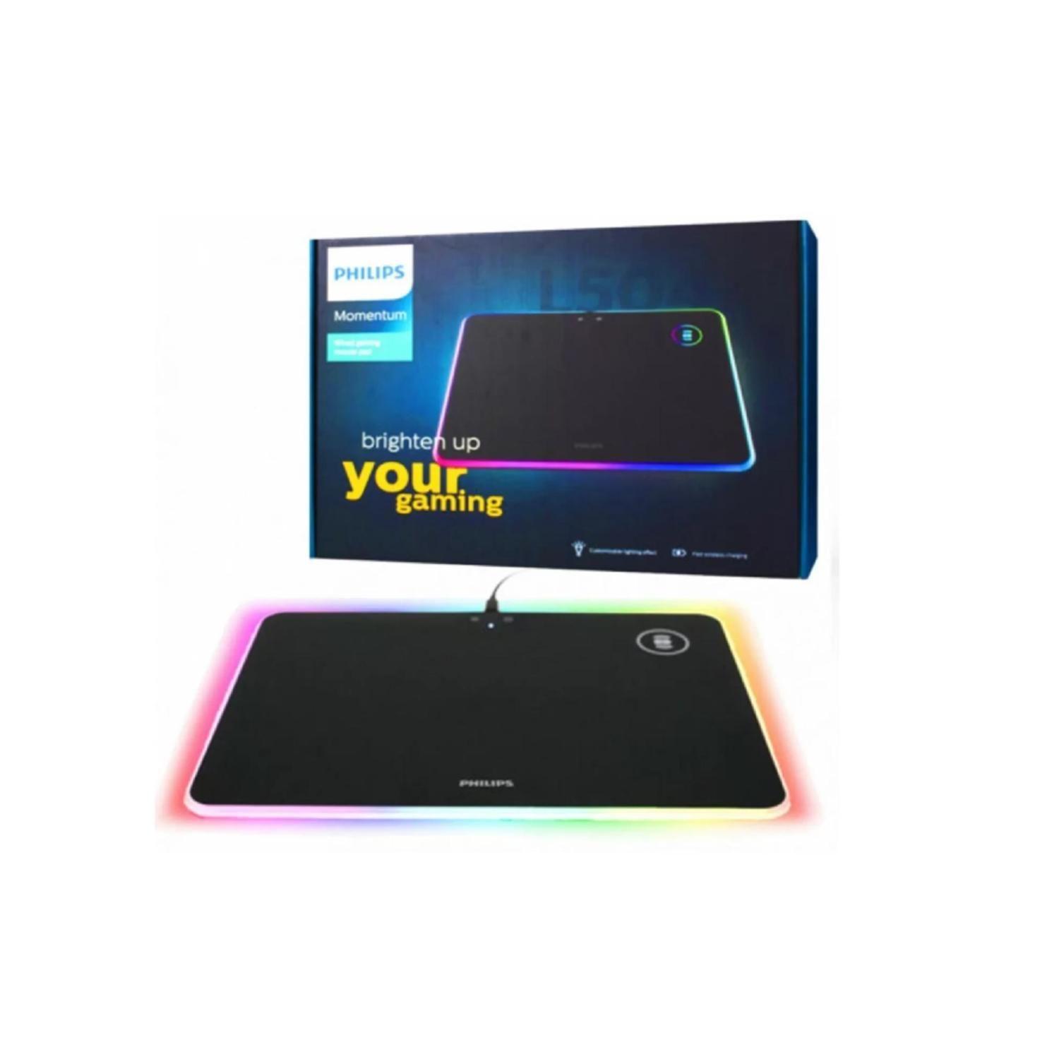 MousePad Gamer RGB 35x25x5Cm Con Carga inalambrica Philips-2