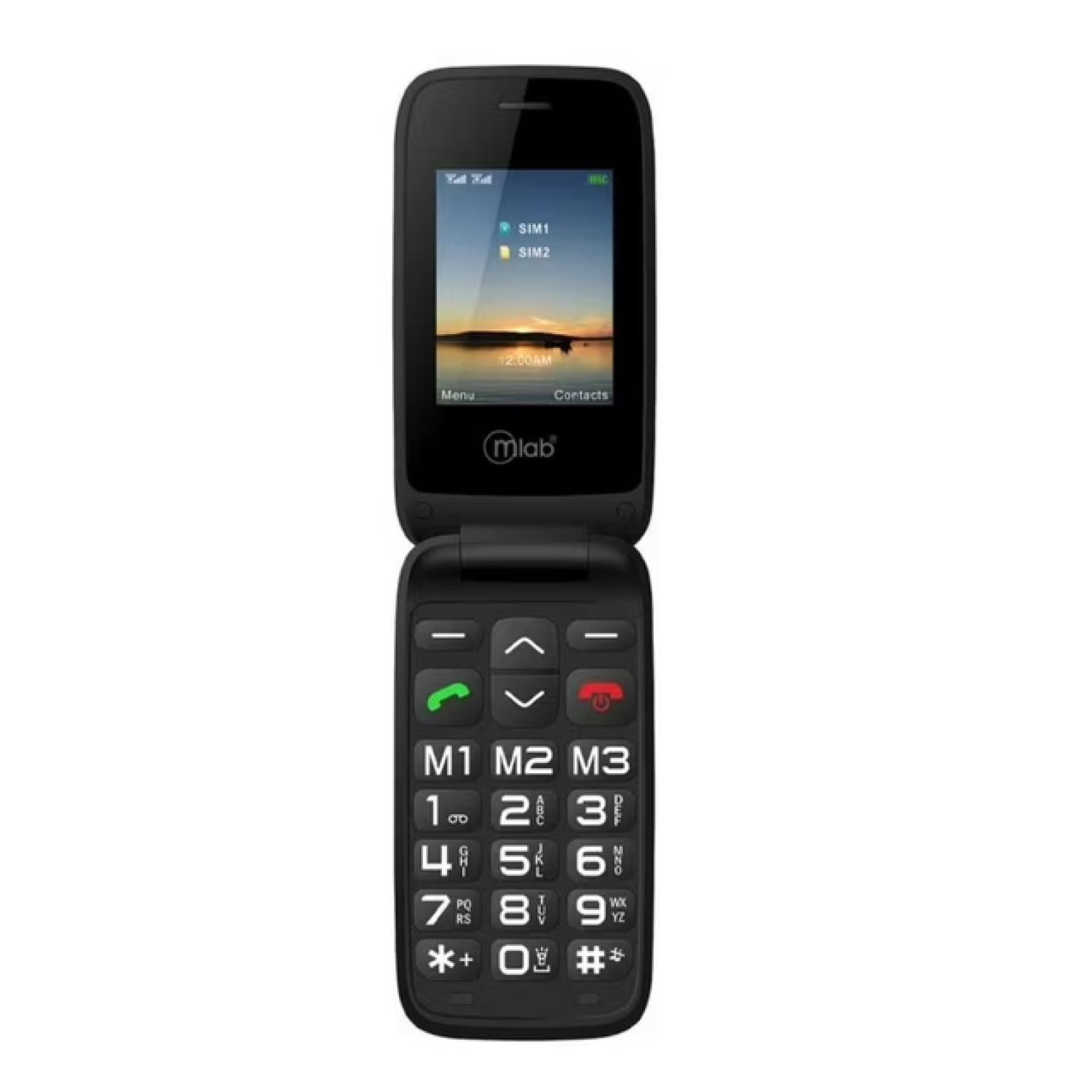 Telefono Senior Tipo Almeja 4G Negro Shell 9204-0