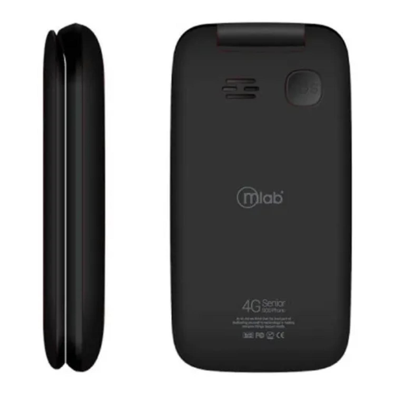 Telefono Senior Tipo Almeja 4G Negro Shell 9204-3