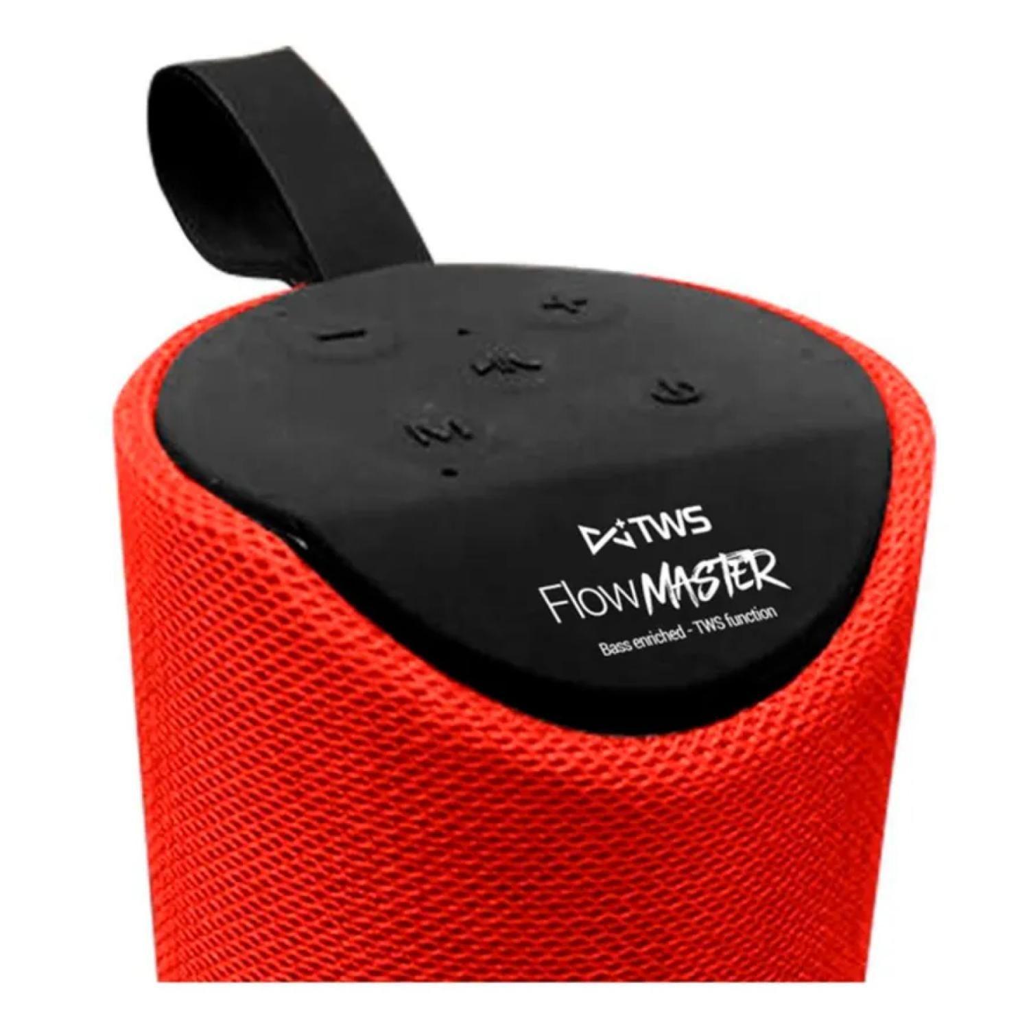 Parlante Bluetooth 20W Recargable Rojo Flow Master 8858-2