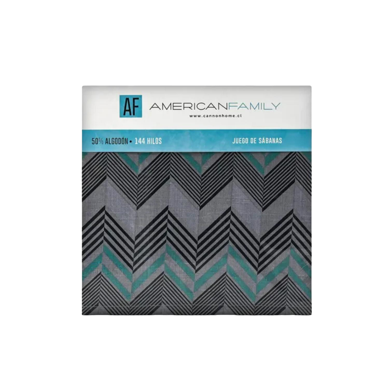 Juego De Sabanas 1.5 Plazas 144 Hilos News American Family Cannon-0