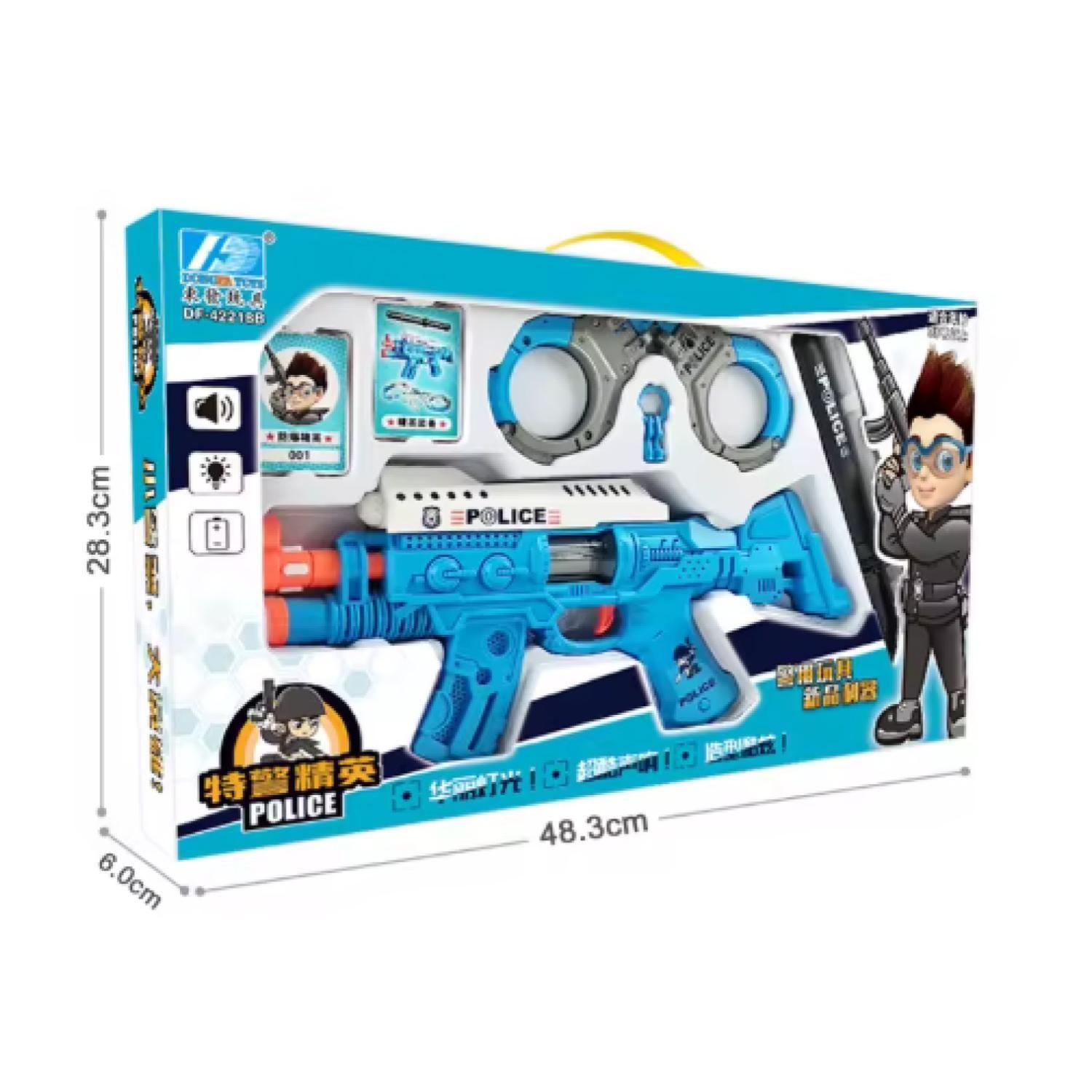 Juguete Set De Policia Luces Y Sonidos 3 En 1 Infantil-5